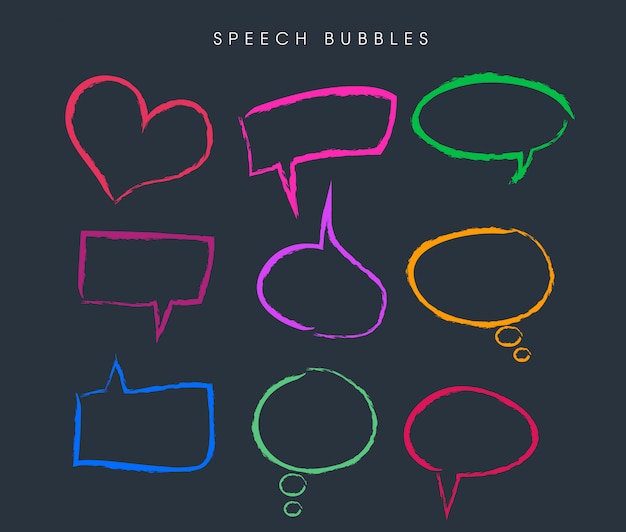 Premium Vector | Modern colorful speech bubble designs