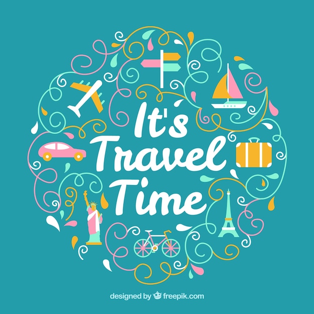 Free Vector Modern Colorful Travel Background