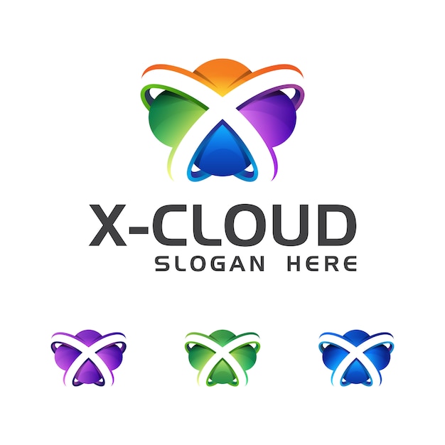 Download Free Modern Colorful X Cloud Network Logo Design Template Premium Use our free logo maker to create a logo and build your brand. Put your logo on business cards, promotional products, or your website for brand visibility.
