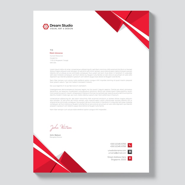 Premium Vector | Modern company letterhead