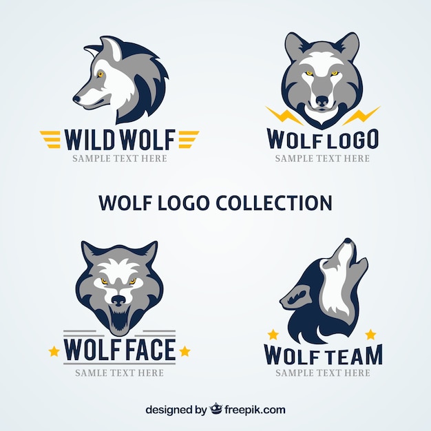 Download Free Modern Company Wolf Logo Collection Free Vector Use our free logo maker to create a logo and build your brand. Put your logo on business cards, promotional products, or your website for brand visibility.