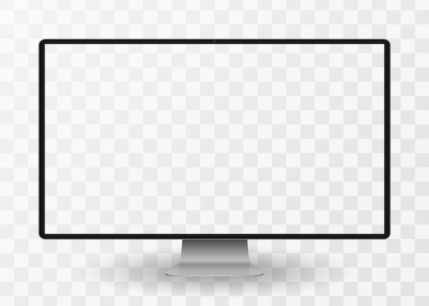 Premium Vector | Modern computer monitor display with blank screen ...