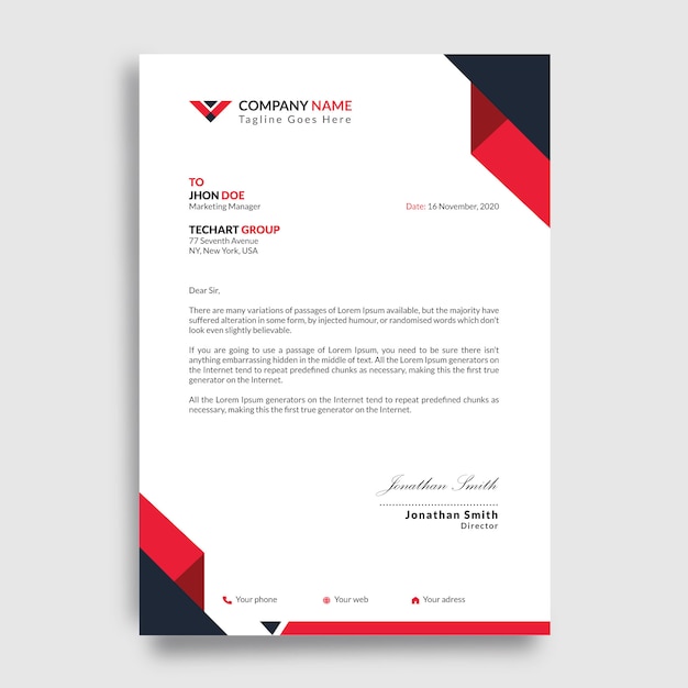 Download Free Modern Corporate Letterhead Template Premium Vector Use our free logo maker to create a logo and build your brand. Put your logo on business cards, promotional products, or your website for brand visibility.