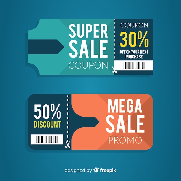 Free Vector Modern coupon template concept