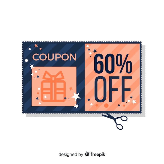 Modern coupon template concept Vector Free Download