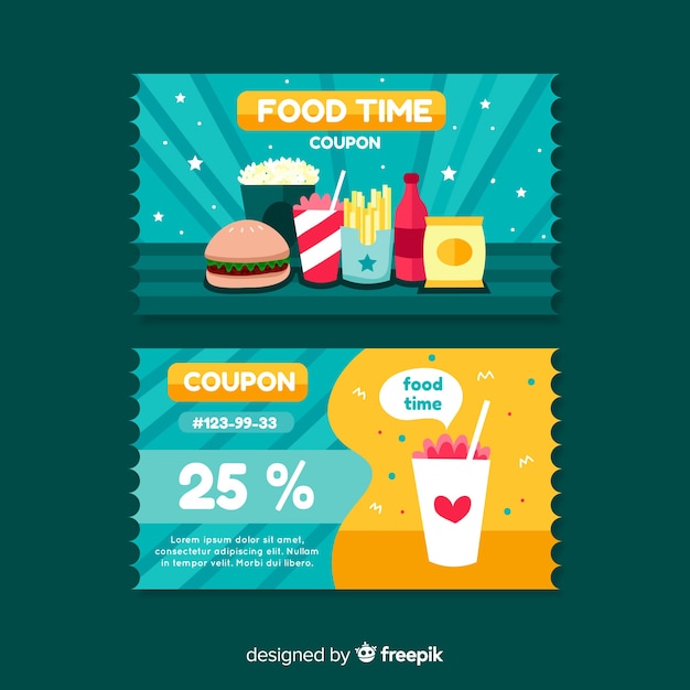 Free Vector Modern coupon template design