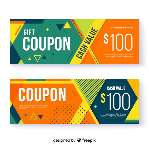 Free Vector Modern coupon template design