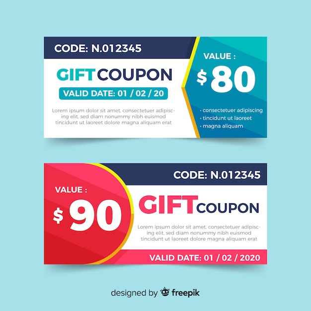 Premium Vector Modern coupon or voucher template