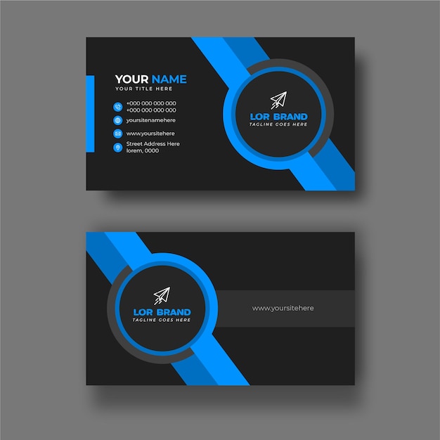 Premium Vector Modern Creative Business Card Design Template With