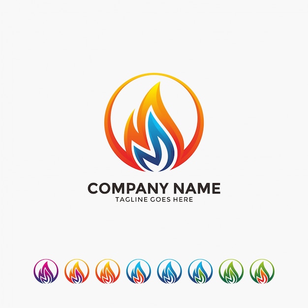 Download Free Modern And Creative Flame In Circle Logo Design Template Use our free logo maker to create a logo and build your brand. Put your logo on business cards, promotional products, or your website for brand visibility.