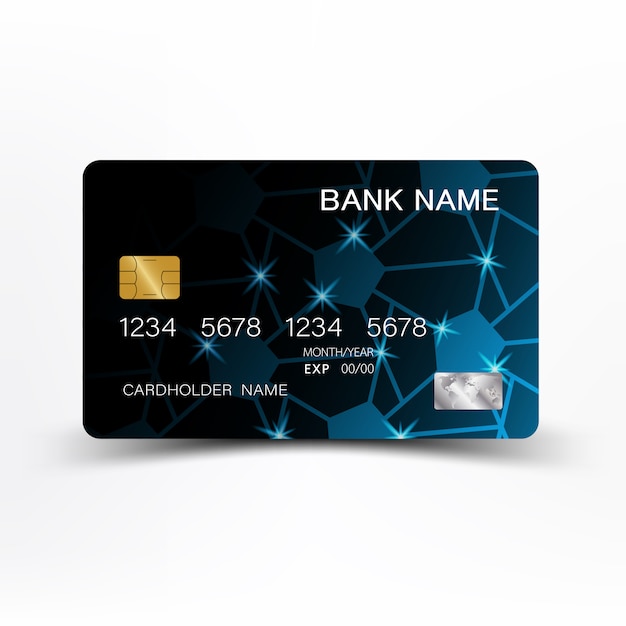 Modern credit card design. | Premium Vector