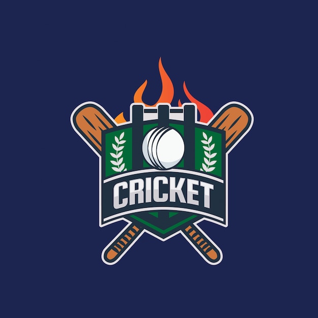 Download Free Modern Cricket Badge Logo Illustration Premium Vector Use our free logo maker to create a logo and build your brand. Put your logo on business cards, promotional products, or your website for brand visibility.