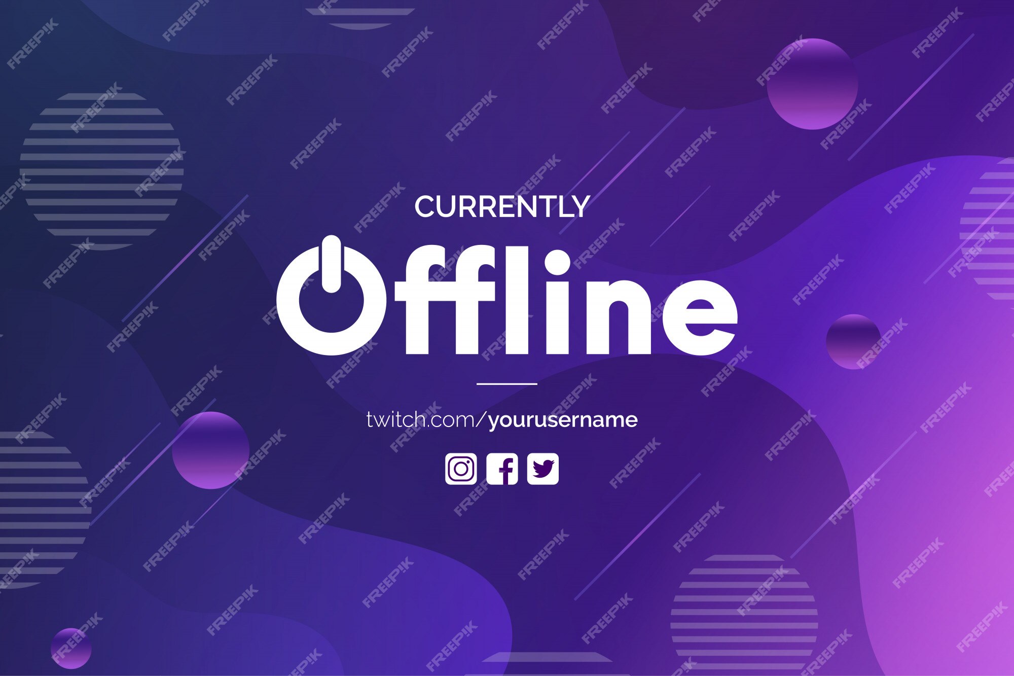 Free Vector | Modern currently offline banner template