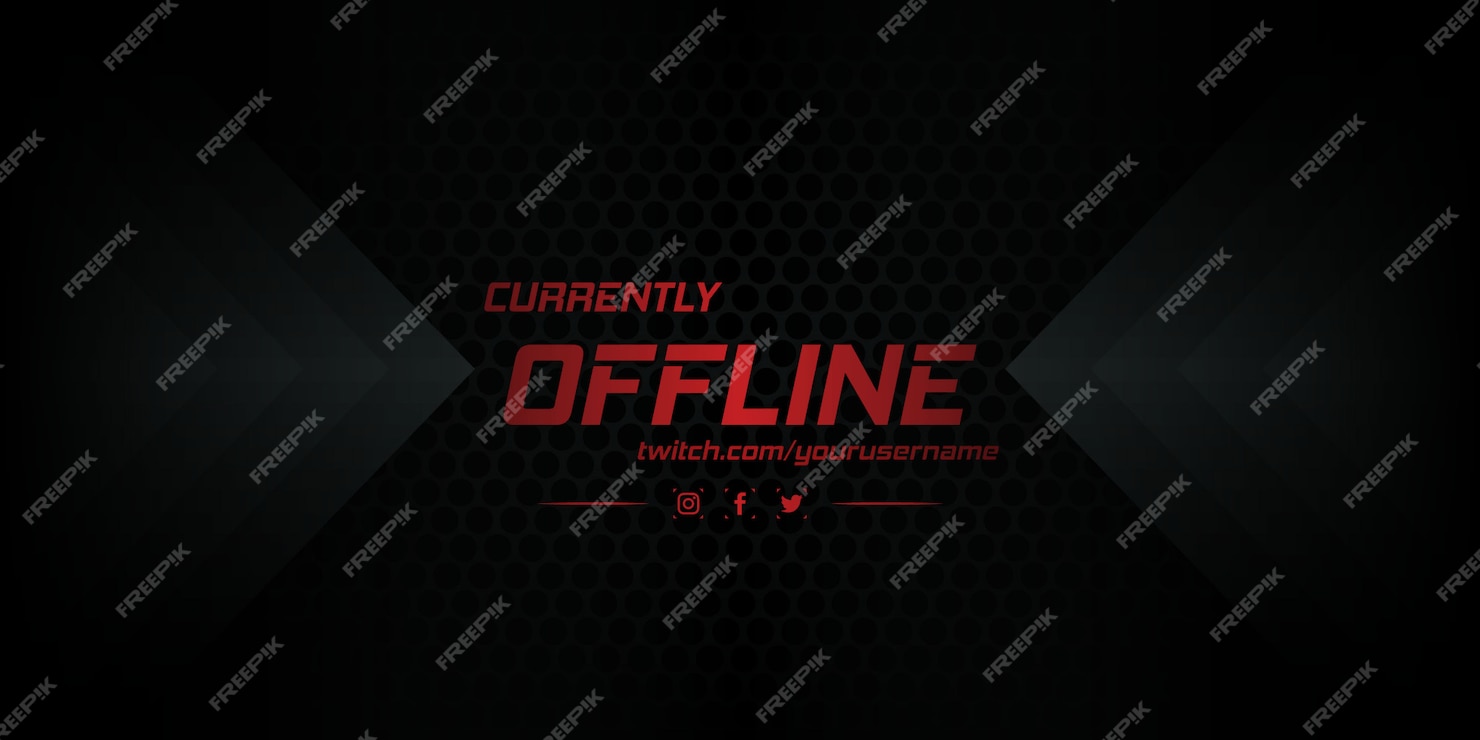 Premium Vector | Modern currently offline banner with abstract background
