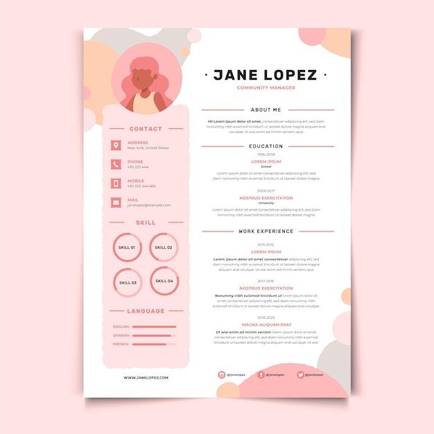 Premium Vector | Modern curriculum vitae template