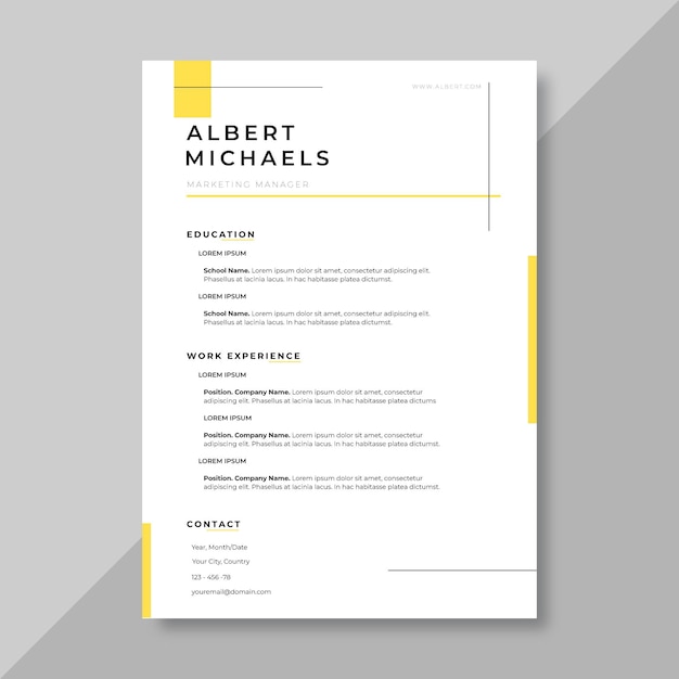 Free Vector | Modern curriculum vitae template