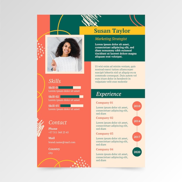 Free Vector | Modern curriculum vitae template