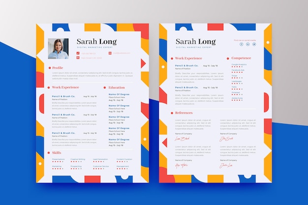 Premium Vector | Modern curriculum vitae template