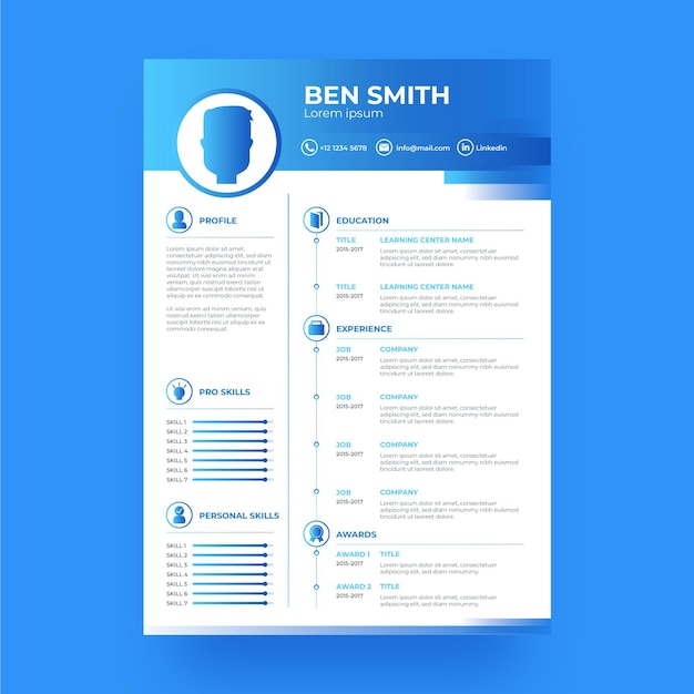 Premium Vector | Modern cv template