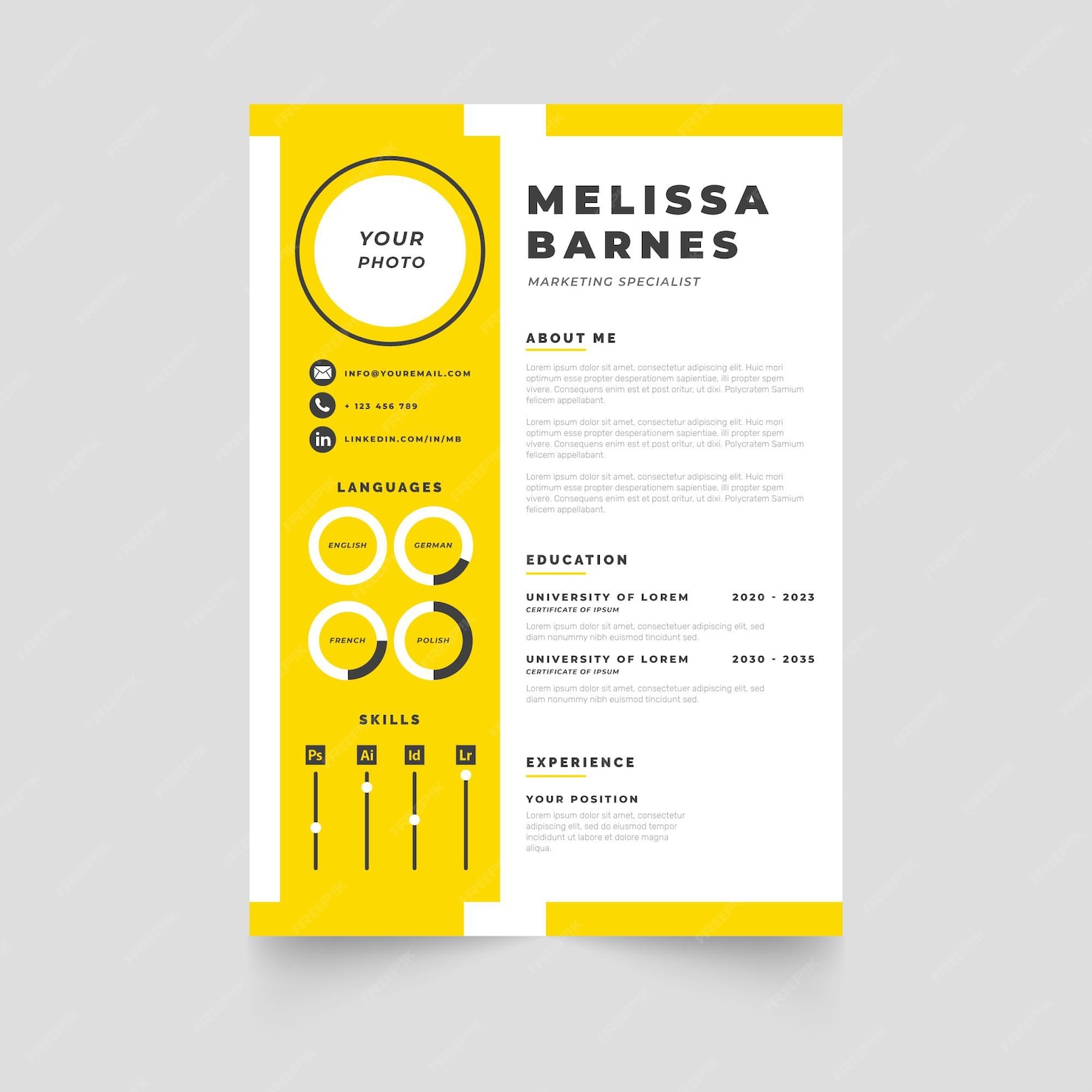Premium Vector Modern Cv Template premium-vector-modern-cv-template