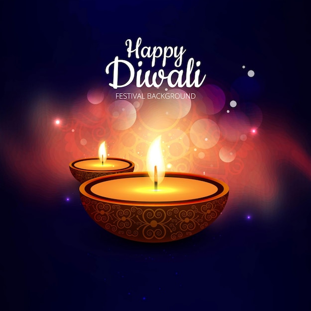 Premium Vector | Modern dark blue diwali background