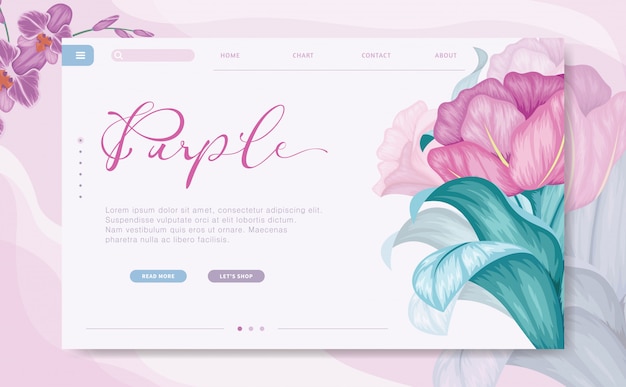 Modern design branding website template Premium Vector