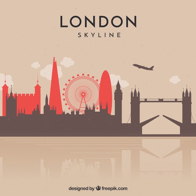 Modern design of skyline of london