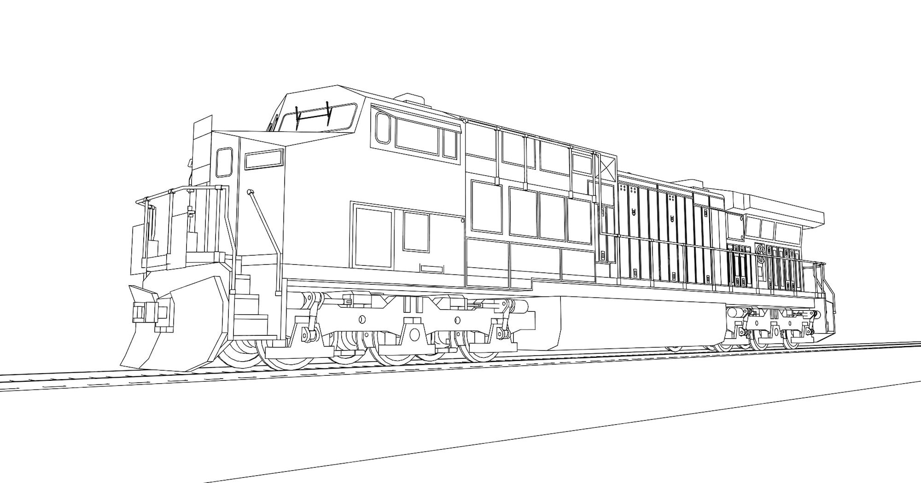 Premium Vector | Modern diesel railway locomotive with great power and ...