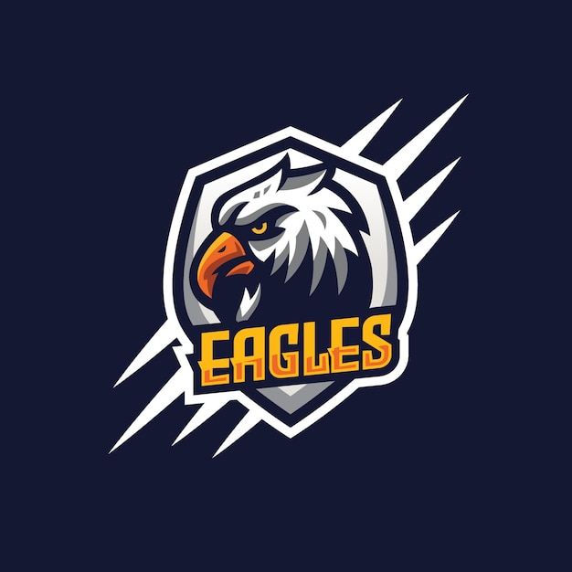 Premium Vector | Modern eagle esport logo template