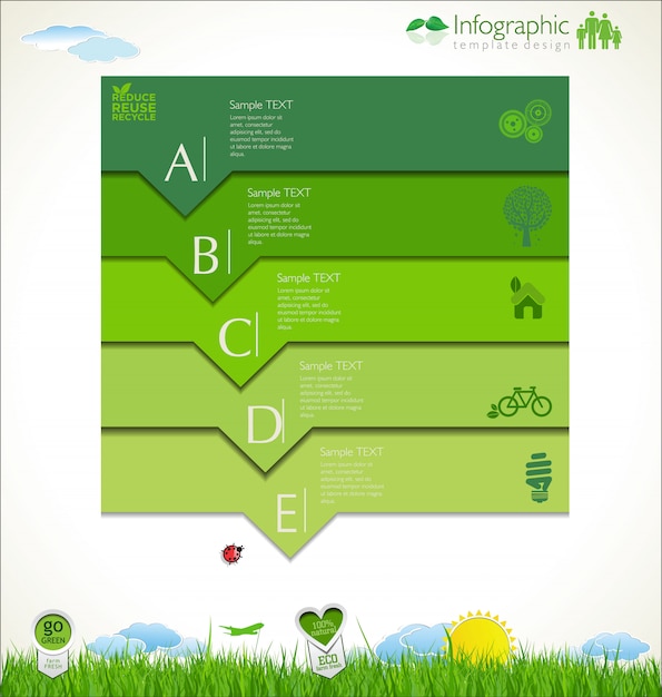 Premium Vector | Modern ecology design layout