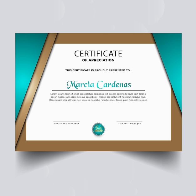 Premium Vector | Modern Elegant Certificate Template