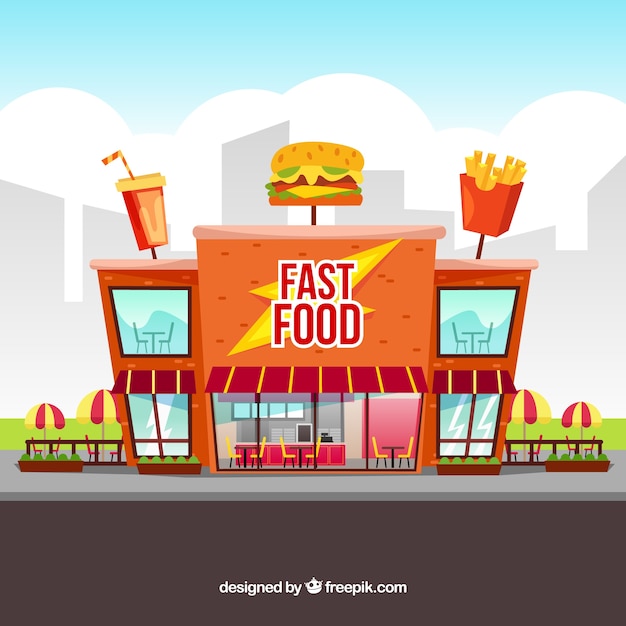 free-vector-modern-fast-food-composition