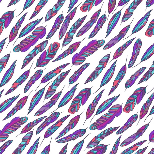 Modern feather pattern Vector | Free Download