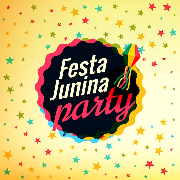 Modern festa junina design with stars