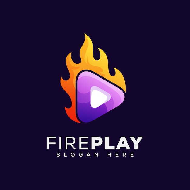 Download Free Modern Fire Play Or Hot Media Logo Design Premium Vector Use our free logo maker to create a logo and build your brand. Put your logo on business cards, promotional products, or your website for brand visibility.