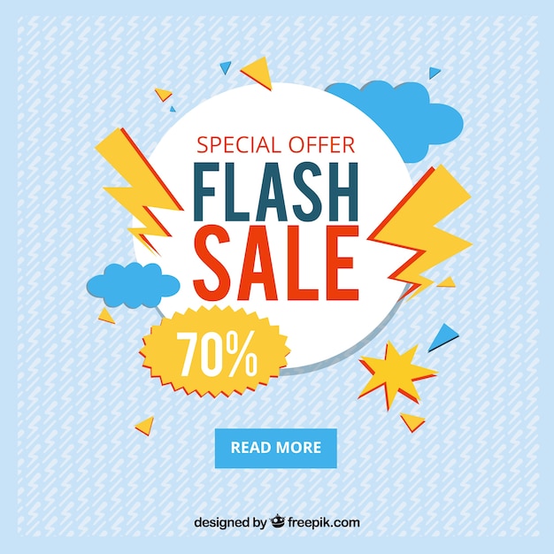 Free Vector Modern Flash Sale Background