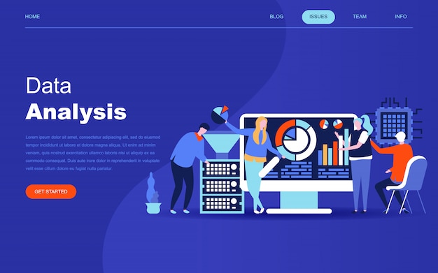 Premium Vector | Modern flat design concept of big data analysis