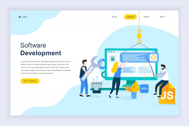 Download Modern flat design concept of software development Vector ...