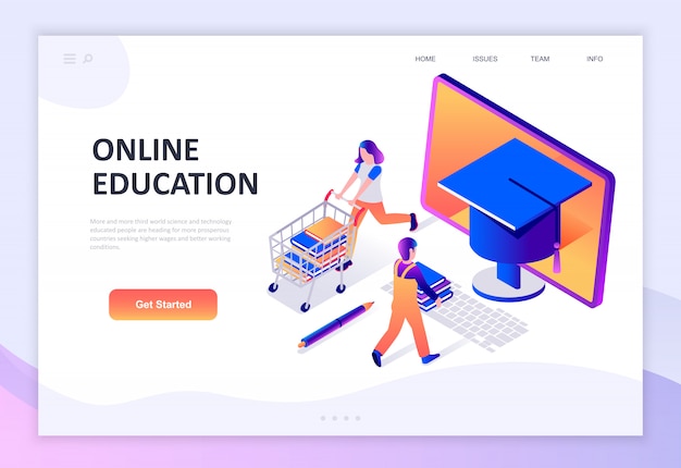 Download Free Modern Flat Design Isometric Concept Of Online Education Premium Use our free logo maker to create a logo and build your brand. Put your logo on business cards, promotional products, or your website for brand visibility.