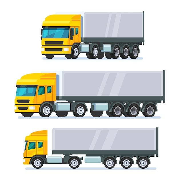 Free Vector | Modern flat nose articulated lorry truck