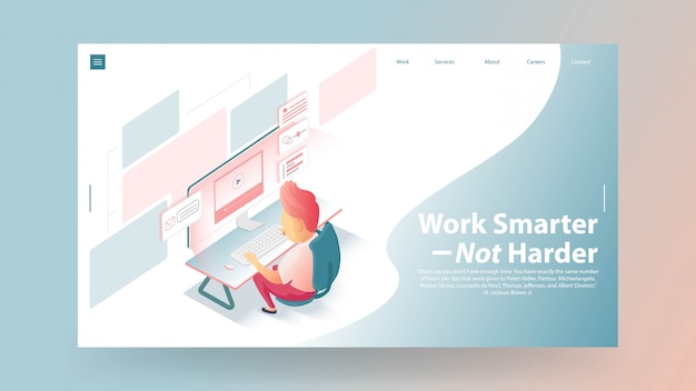 Modern flat people on ofice with gradient style vector Premium Vector
