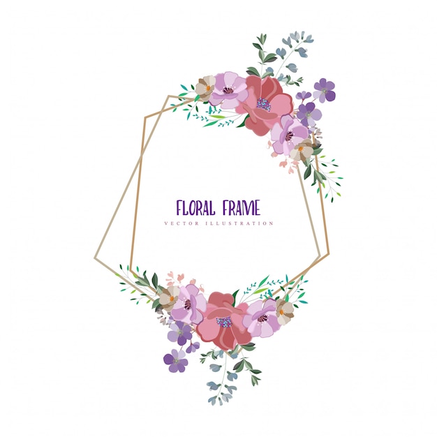 Premium Vector | Modern floral frame