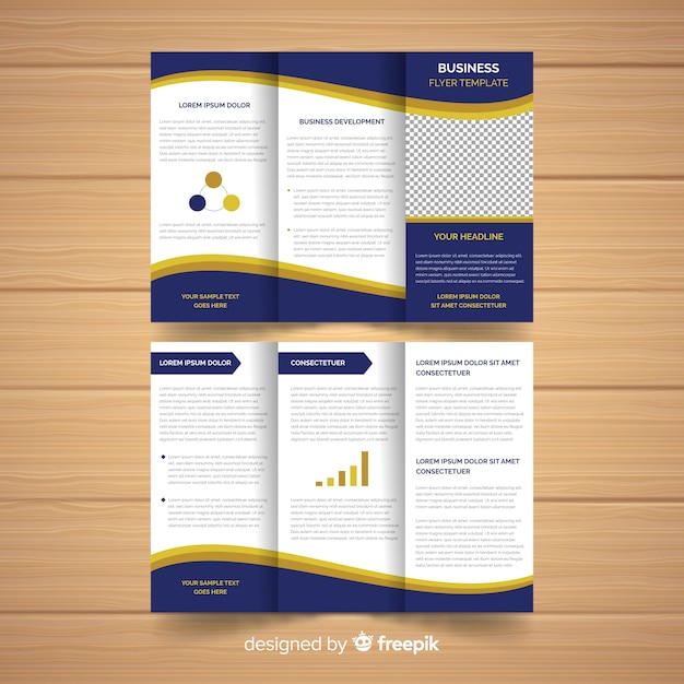 Free Vector Modern Flyer Template With Infographic Elements