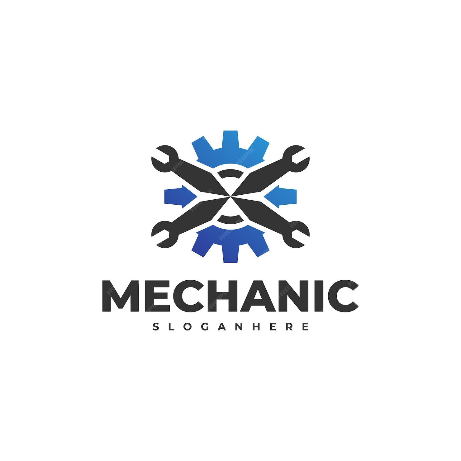 Premium Vector | Modern gear logo in tech style