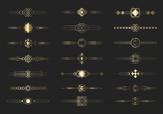 simple divider gold and black