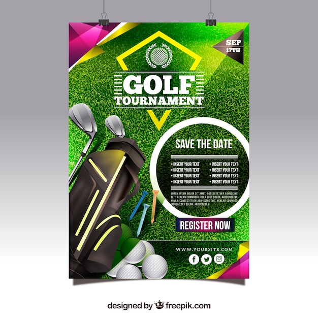 Modern golf tournament poster