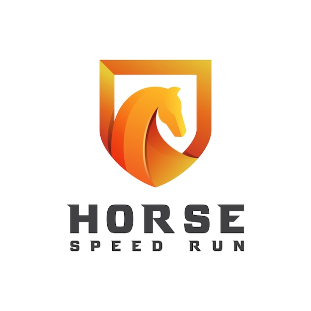 Download Free Modern Gradient Horse With Shield For Business Or Sport Logo Use our free logo maker to create a logo and build your brand. Put your logo on business cards, promotional products, or your website for brand visibility.
