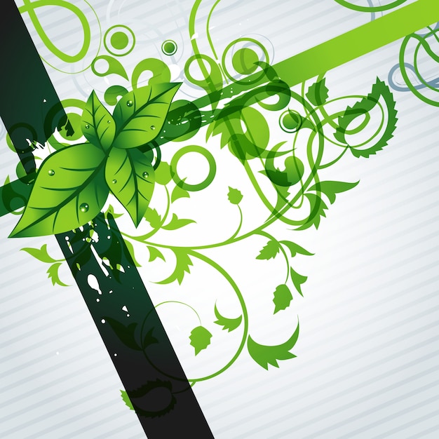 Download Free Vector | Modern green floral background