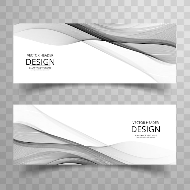 Free Vector | Modern grey banners