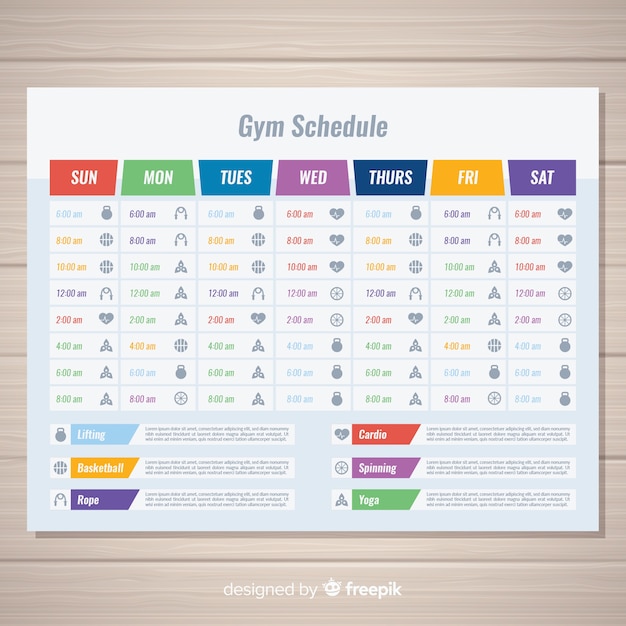 Gym Schedule Template - prntbl.concejomunicipaldechinu.gov.co